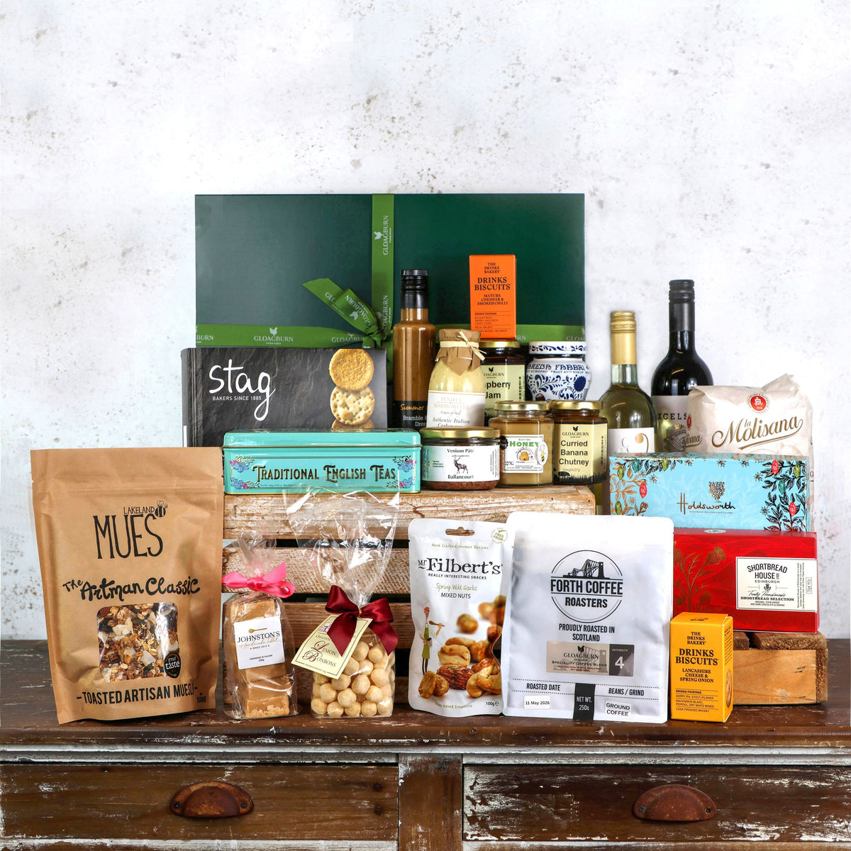 Luxury Hamper with Wine or Sparkling Elderflower