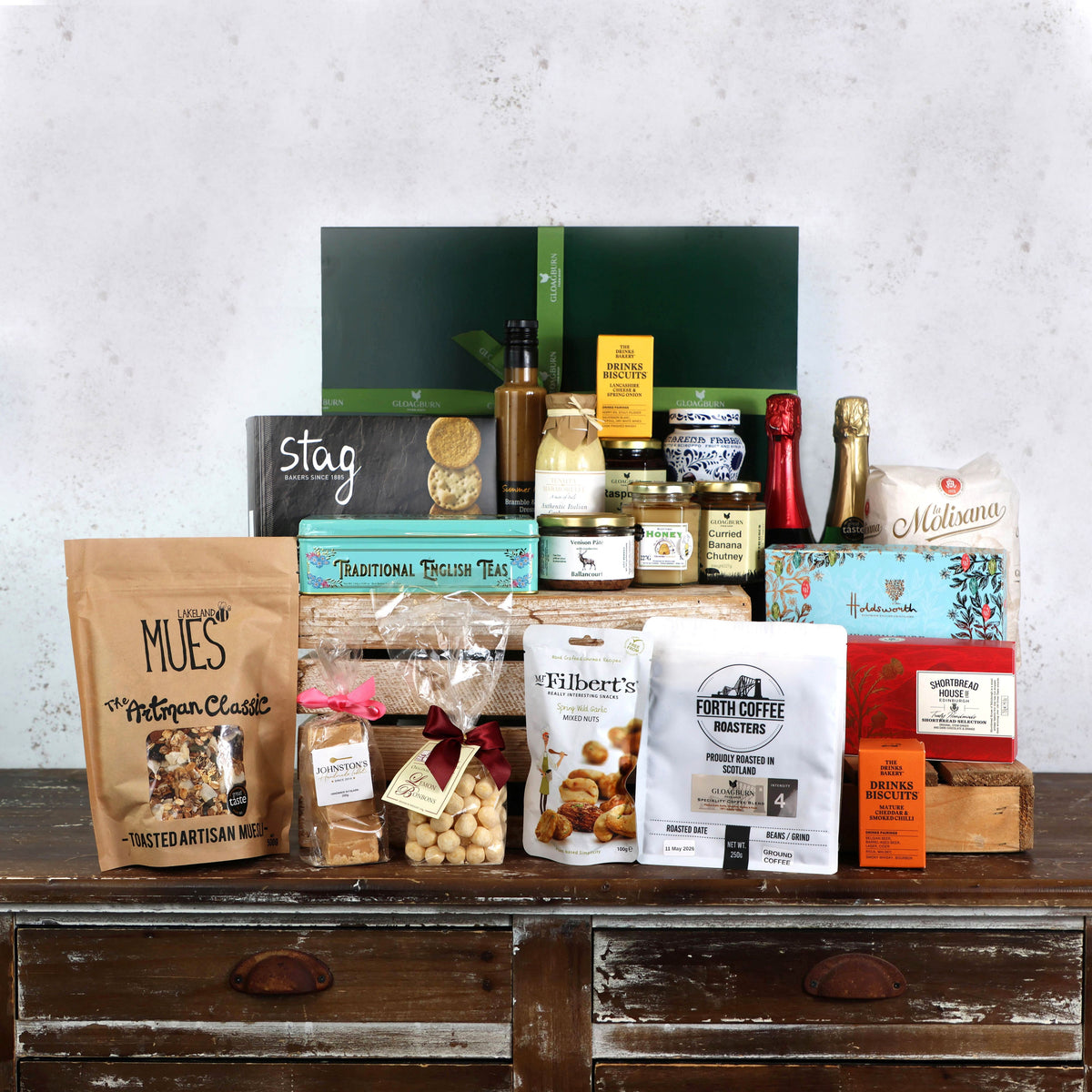 Luxury Hamper with Wine or Sparkling Elderflower