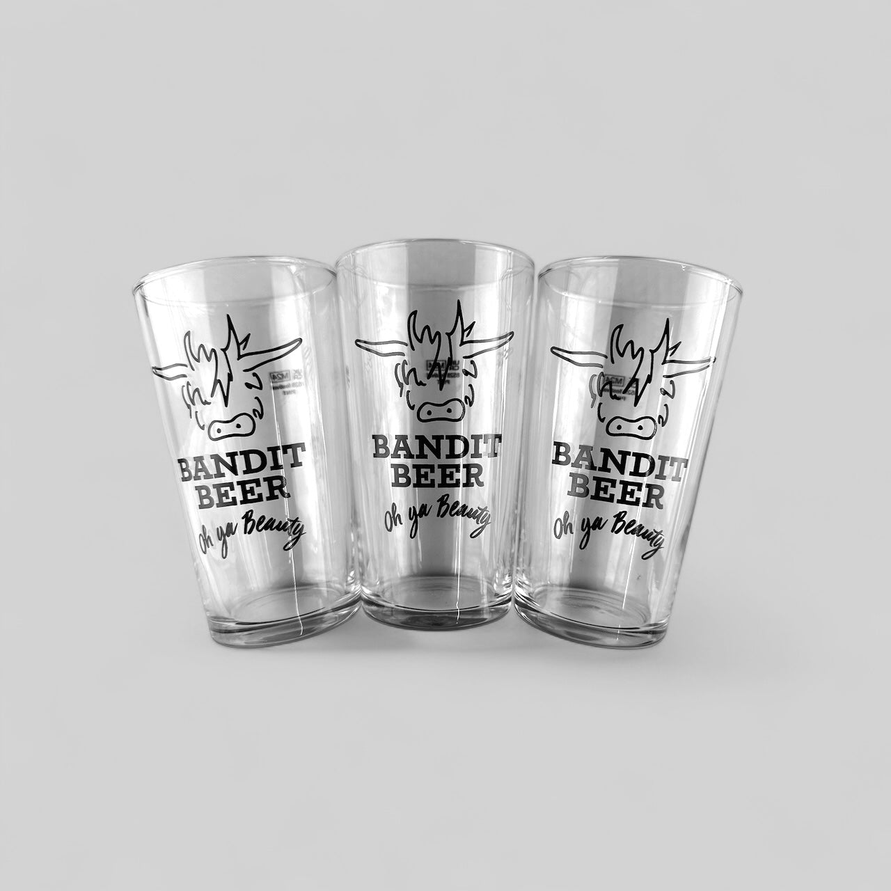 Bandit Beer Pint Glasses