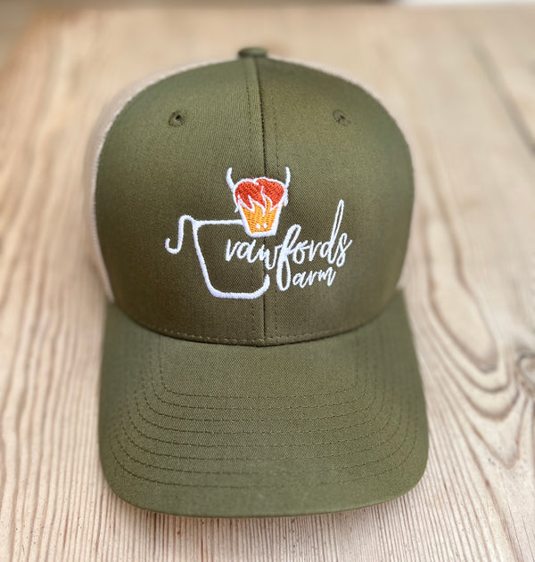 CrawfordsFarm Green Trucker Cap