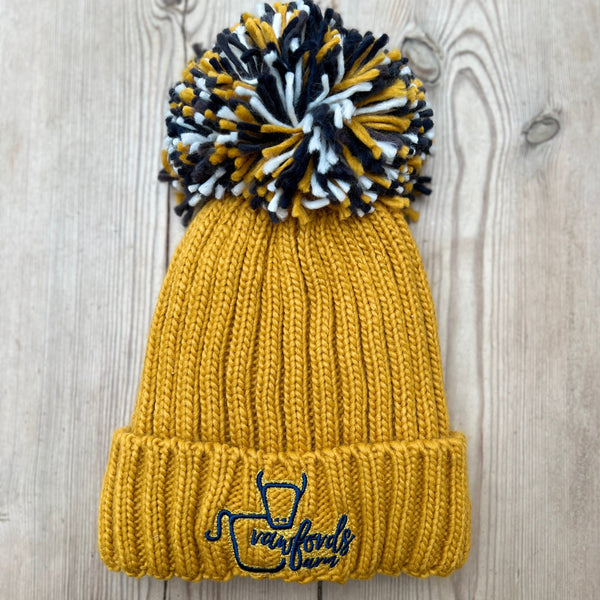 CrawfordsFarm Mustard Bobble Hat
