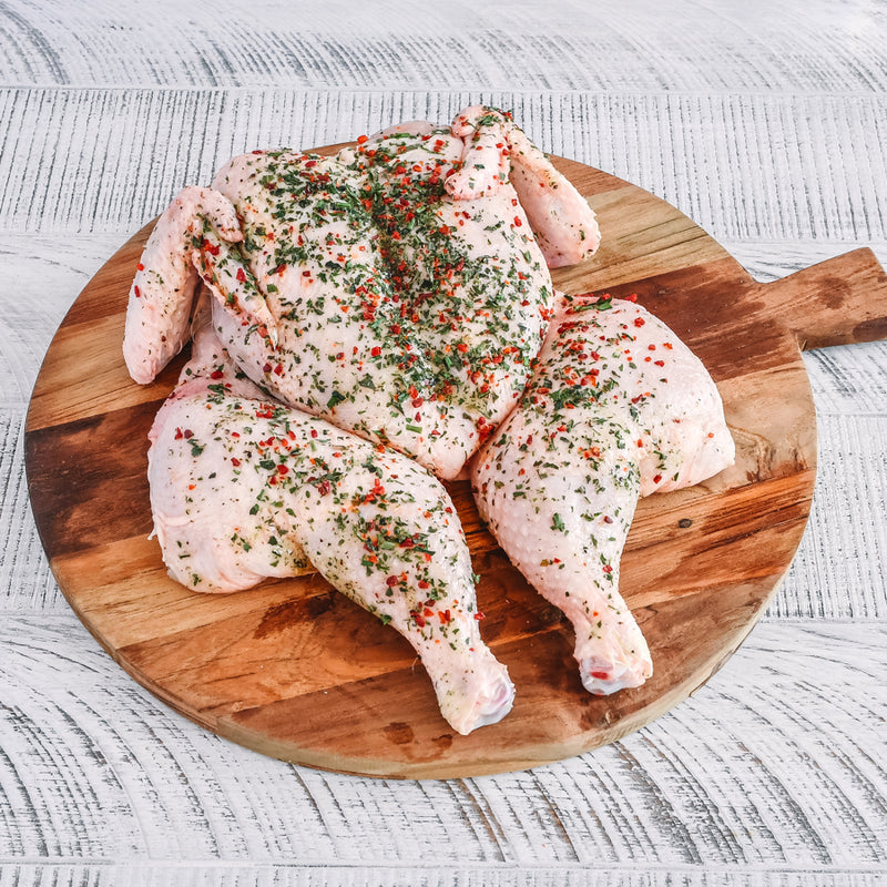 Garlic Spatchcock Chicken